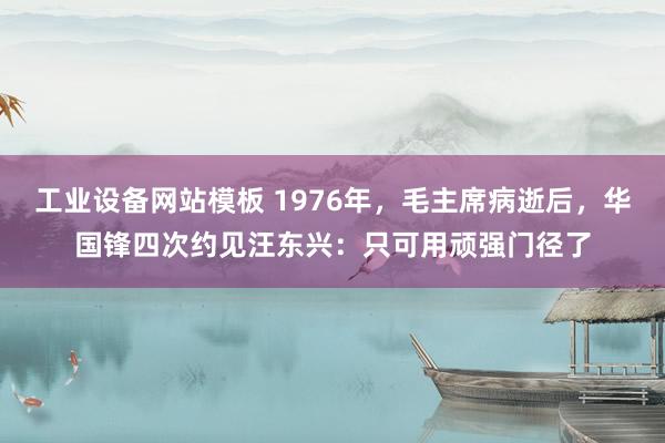 工业设备网站模板 1976年，毛主席病逝后，华国锋四次约见汪东兴：只可用顽强门径了