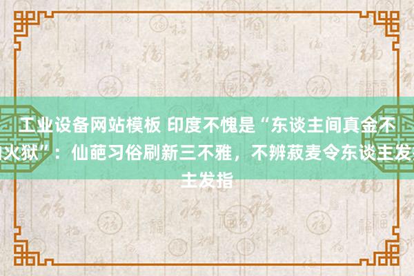 工业设备网站模板 印度不愧是“东谈主间真金不怕火狱”：仙葩习俗刷新三不雅，不辨菽麦令东谈主发指
