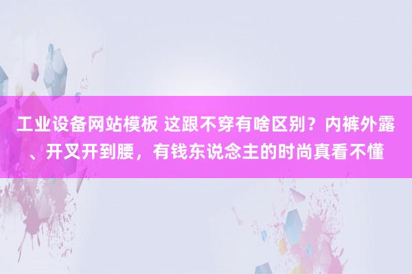 工业设备网站模板 这跟不穿有啥区别？内裤外露、开叉开到腰，有钱东说念主的时尚真看不懂