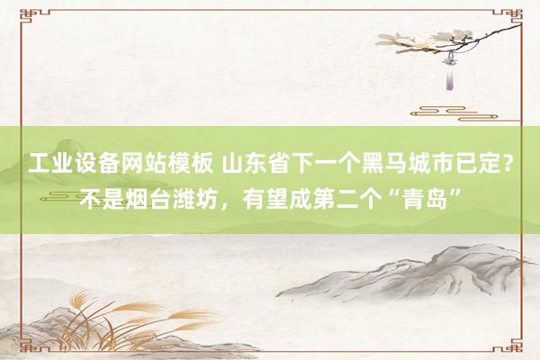 工业设备网站模板 山东省下一个黑马城市已定？不是烟台潍坊，有望成第二个“青岛”