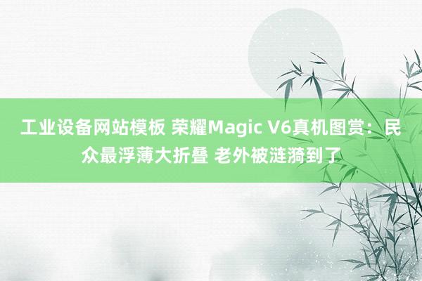 工业设备网站模板 荣耀Magic V6真机图赏：民众最浮薄大折叠 老外被涟漪到了