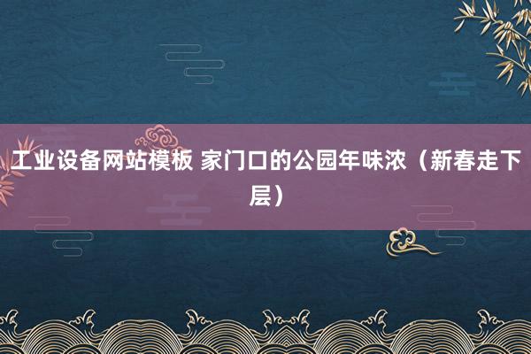 工业设备网站模板 家门口的公园年味浓（新春走下层）