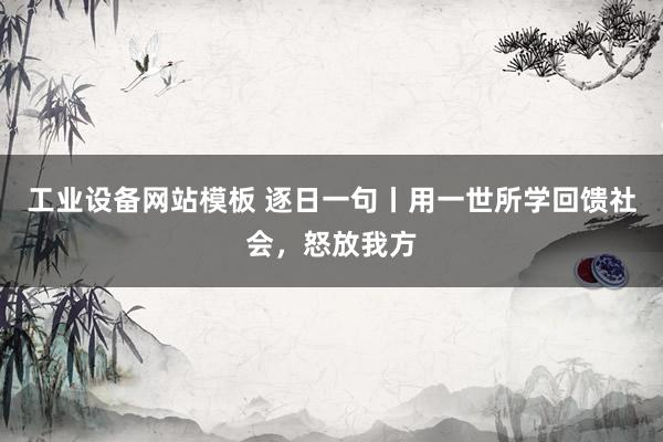工业设备网站模板 逐日一句丨用一世所学回馈社会，<a href=