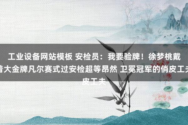 工业设备网站模板 安检员：我要验牌！徐梦桃戴着大金牌凡尔赛式过安检超等昂然 卫冕冠军的俏皮工夫