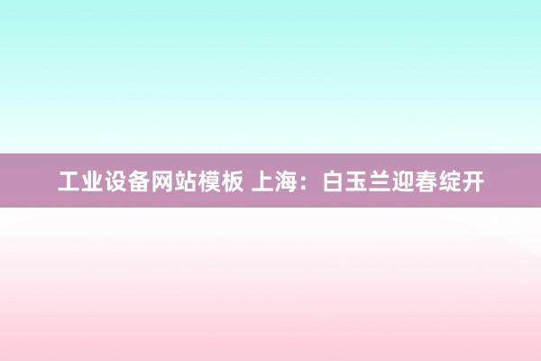 工业设备网站模板 上海：白玉兰迎春绽开