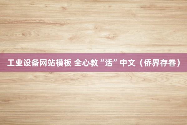 工业设备网站模板 全心教“活”中文（侨界存眷）