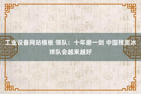 工业设备网站模板 领队：十年磨一剑 中国残奥冰球队会越来越好