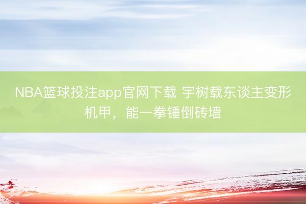 NBA篮球投注app官网下载 宇树载东谈主变形机甲，能一拳锤倒砖墙