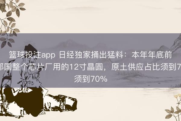 篮球投注app 日经独家捅出猛料：本年年底前，邻国整个芯片厂用的12寸晶圆，原土供应占比须到70%