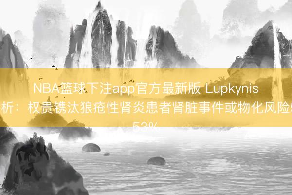 NBA篮球下注app官方最新版 Lupkynis新分析：权贵镌汰狼疮性肾炎患者肾脏事件或物化风险53%