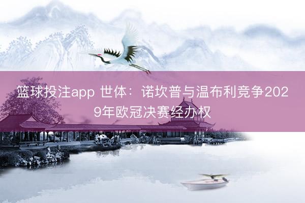 篮球投注app 世体：诺坎普与温布利竞争2029年欧冠决赛经办权