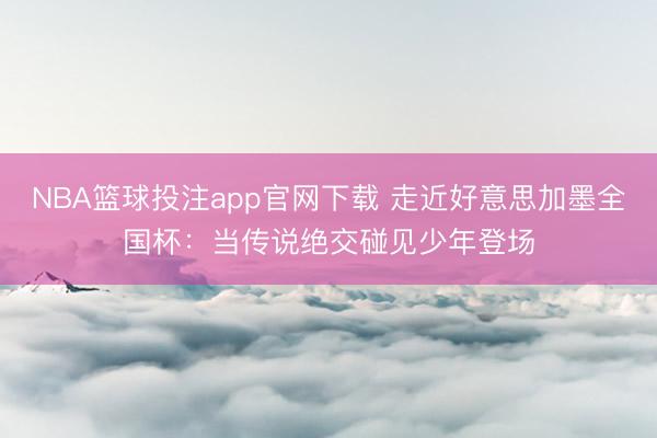 NBA篮球投注app官网下载 走近好意思加墨全国杯：当传说绝交碰见少年登场